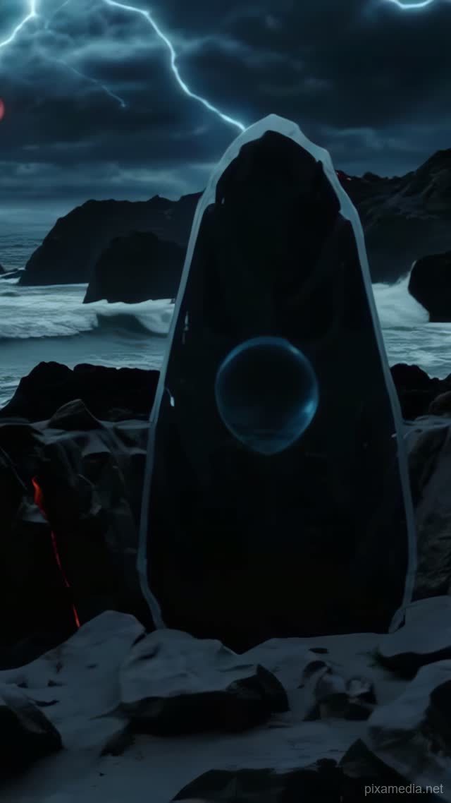Celestial Fall: Abyssal Crater - Dark Fantasy AI stock